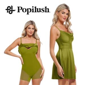 POPILUSH Shapewear Strappy Flare Cocktail Dress